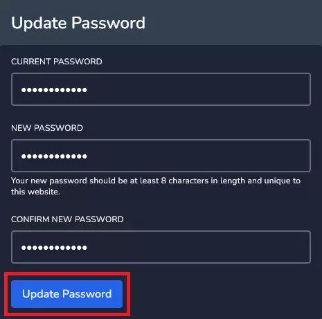 How to change password 1