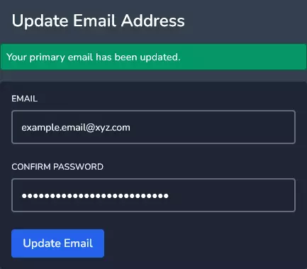 How to change email address 2