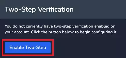 How to enable two-factor authentication 1